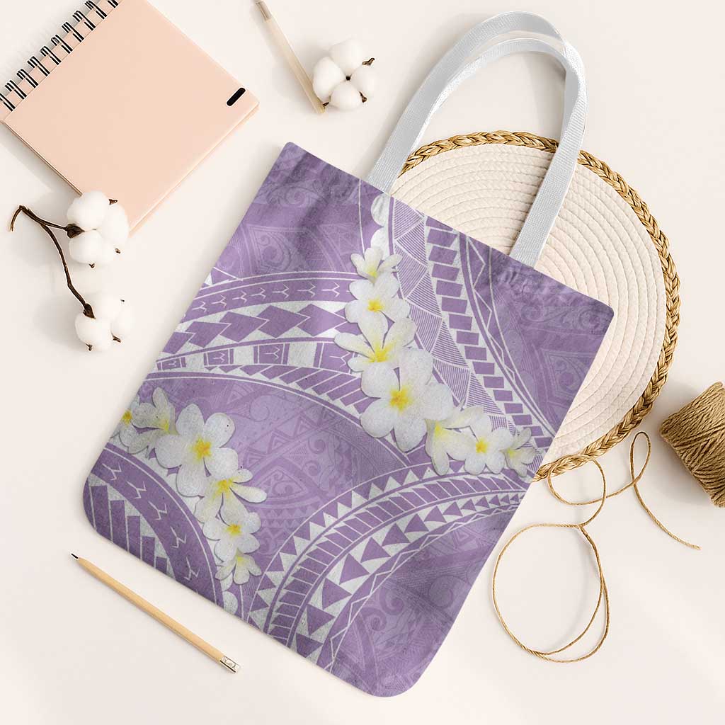 Polynesian Vintage Floral Tote Bag Lavender Motifs - Polynesian Pride
