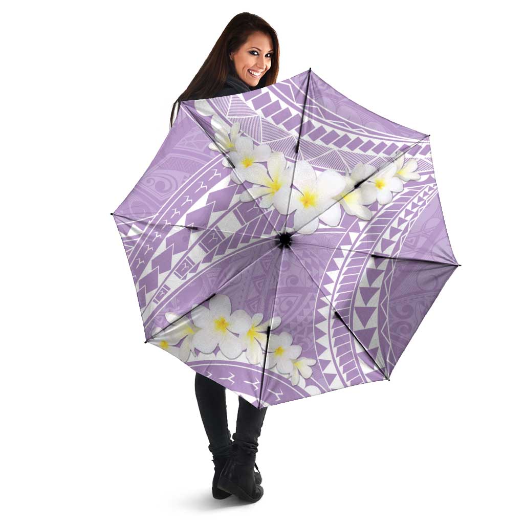 Polynesian Vintage Floral Umbrella Lavender Motifs - Polynesian Pride