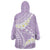 Polynesian Vintage Floral Wearable Blanket Hoodie Lavender Motifs - Polynesian Pride