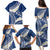 Polynesian Vintage Floral Family Matching Puletasi and Hawaiian Shirt Navy Blue Motifs - Polynesian Pride