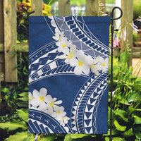 Polynesian Vintage Floral Garden Flag Navy Blue Motifs - Polynesian Pride