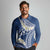 Polynesian Vintage Floral Long Sleeve Polo Shirt Navy Blue Motifs - Polynesian Pride