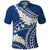 Polynesian Vintage Floral Polo Shirt Navy Blue Motifs - Polynesian Pride