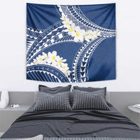 Polynesian Vintage Floral Tapestry Navy Blue Motifs - Polynesian Pride