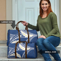 Polynesian Vintage Floral Travel Bag Navy Blue Motifs - Polynesian Pride