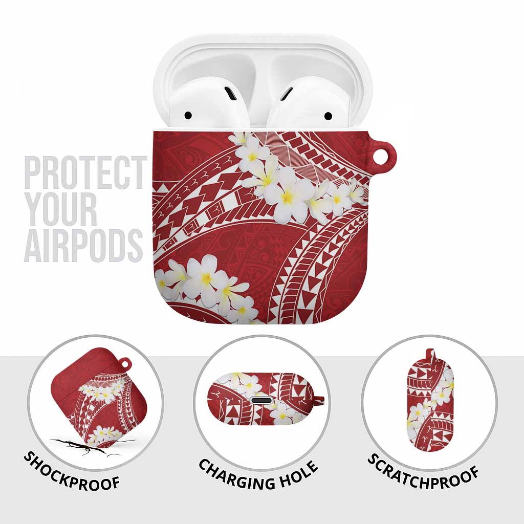 Polynesian Vintage Floral AirPods Case Scarlet Motifs - Polynesian Pride