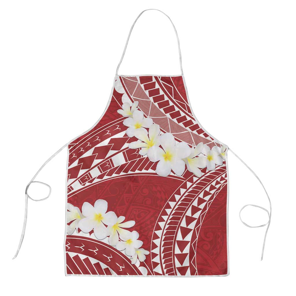 Polynesian Vintage Floral Apron Scarlet Motifs - Polynesian Pride