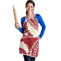 Polynesian Vintage Floral Apron Scarlet Motifs - Polynesian Pride