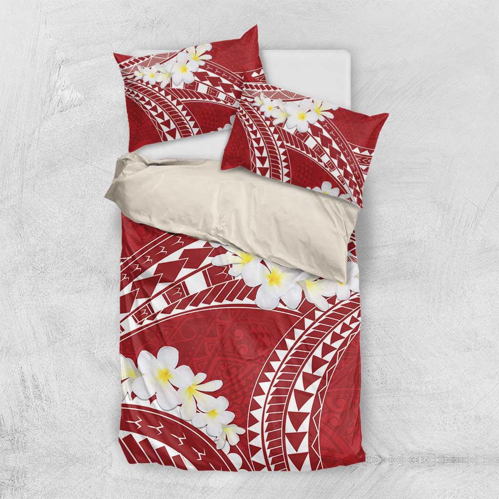 Polynesian Vintage Floral Bedding Set Scarlet Motifs - Polynesian Pride