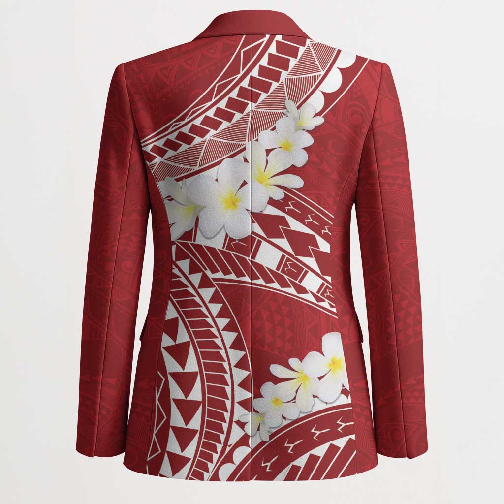 Polynesian Vintage Floral Blazer Scarlet Motifs - Polynesian Pride