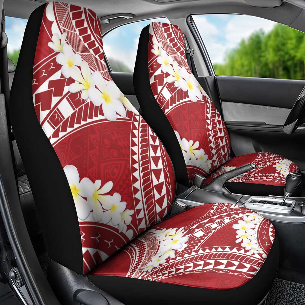 Polynesian Vintage Floral Car Seat Cover Scarlet Motifs LT7 - Polynesian Pride