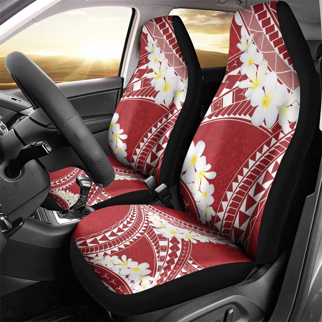 Polynesian Vintage Floral Car Seat Cover Scarlet Motifs LT7 - Polynesian Pride