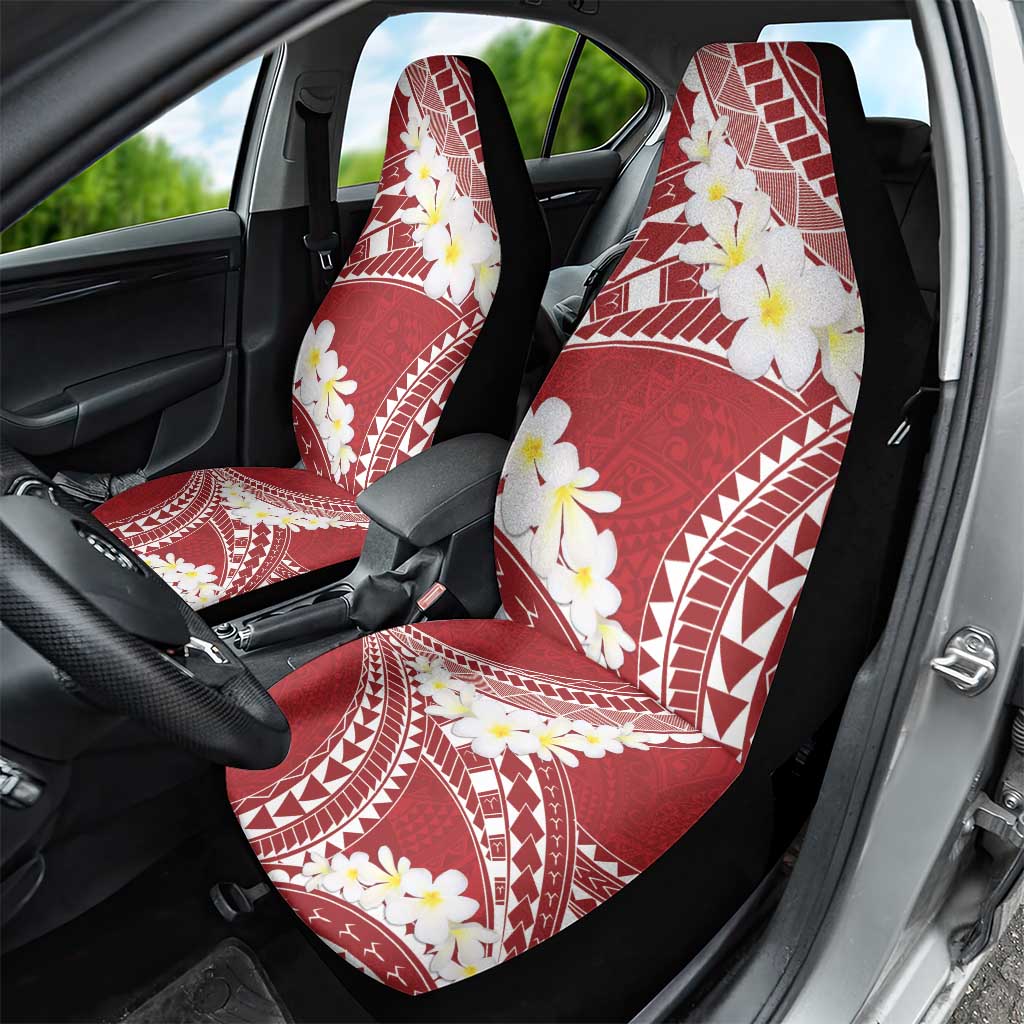 Polynesian Vintage Floral Car Seat Cover Scarlet Motifs LT7 - Polynesian Pride
