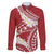 Polynesian Vintage Floral Family Matching Summer Maxi Dress and Hawaiian Shirt Scarlet Motifs - Polynesian Pride