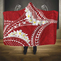 Polynesian Vintage Floral Hooded Blanket Scarlet Motifs - Polynesian Pride
