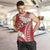 Polynesian Vintage Floral Men Tank Top Scarlet Motifs - Polynesian Pride
