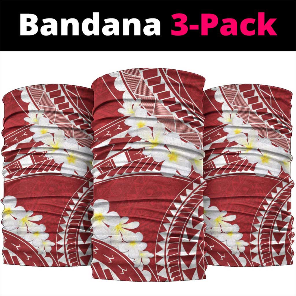 Polynesian Vintage Floral Neck Gaiter Scarlet Motifs - Polynesian Pride
