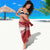 Polynesian Vintage Floral Sarong Scarlet Motifs - Polynesian Pride