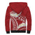 Polynesian Vintage Floral Sherpa Hoodie Scarlet Motifs - Polynesian Pride