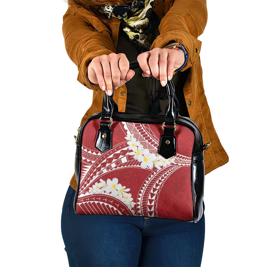 Polynesian Vintage Floral Shoulder Handbag Scarlet Motifs LT7 One Size Scarlet - Polynesian Pride