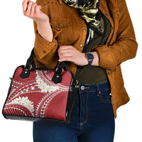 Polynesian Vintage Floral Shoulder Handbag Scarlet Motifs - Polynesian Pride
