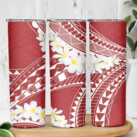 Polynesian Vintage Floral Skinny Tumbler Scarlet Motifs - Polynesian Pride