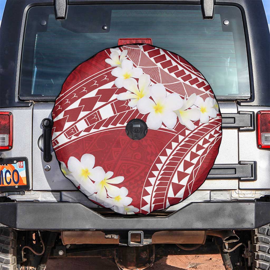 Polynesian Vintage Floral Spare Tire Cover Scarlet Motifs LT7 Scarlet - Polynesian Pride