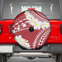 Polynesian Vintage Floral Spare Tire Cover Scarlet Motifs - Polynesian Pride
