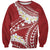 Polynesian Vintage Floral Sweatshirt Scarlet Motifs - Polynesian Pride