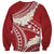Polynesian Vintage Floral Sweatshirt Scarlet Motifs - Polynesian Pride