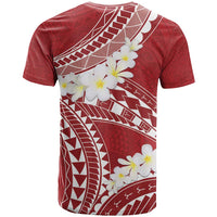 Polynesian Vintage Floral T Shirt Scarlet Motifs - Polynesian Pride