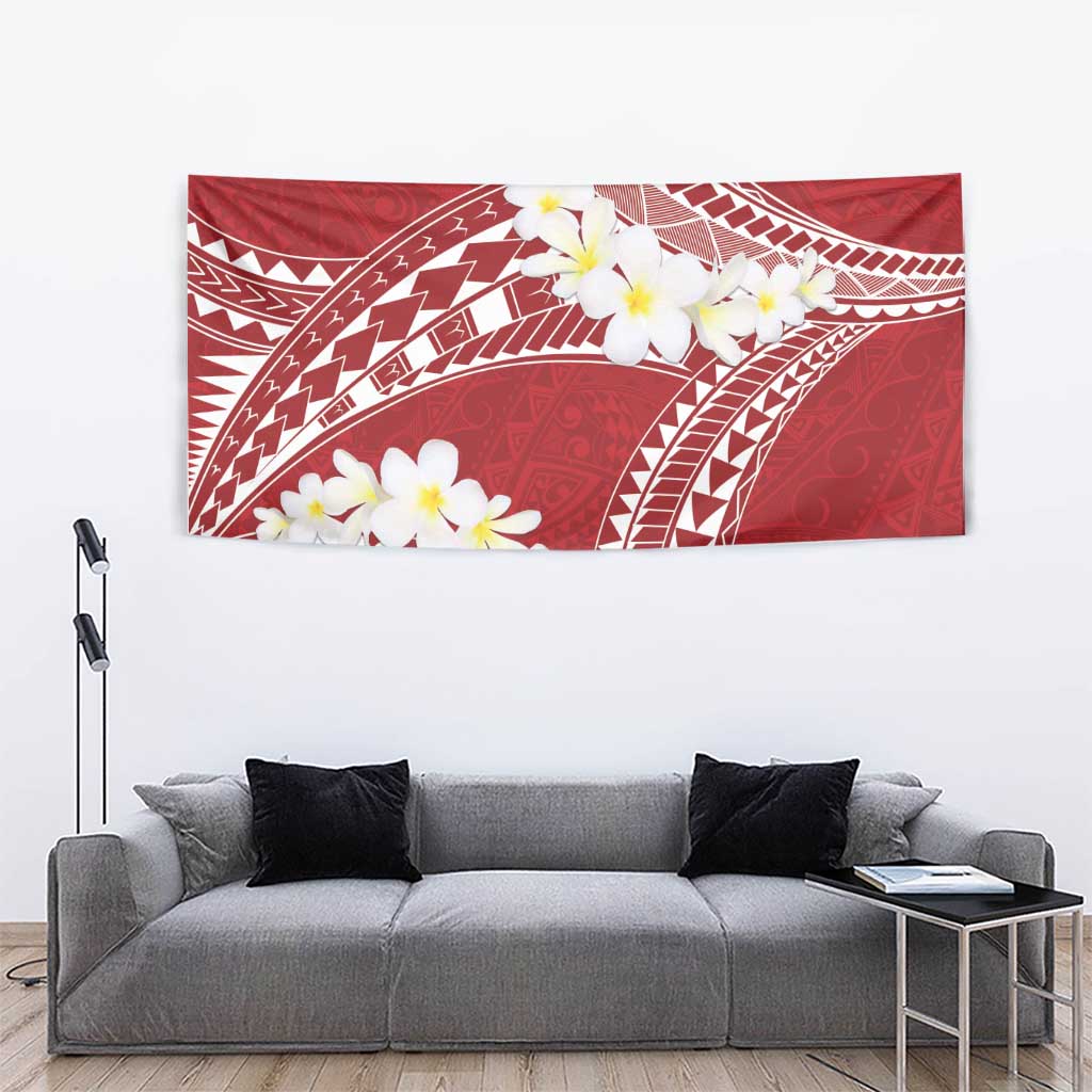Polynesian Vintage Floral Tapestry Scarlet Motifs - Polynesian Pride