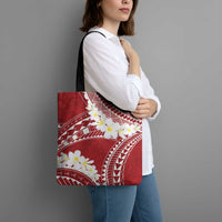 Polynesian Vintage Floral Tote Bag Scarlet Motifs - Polynesian Pride