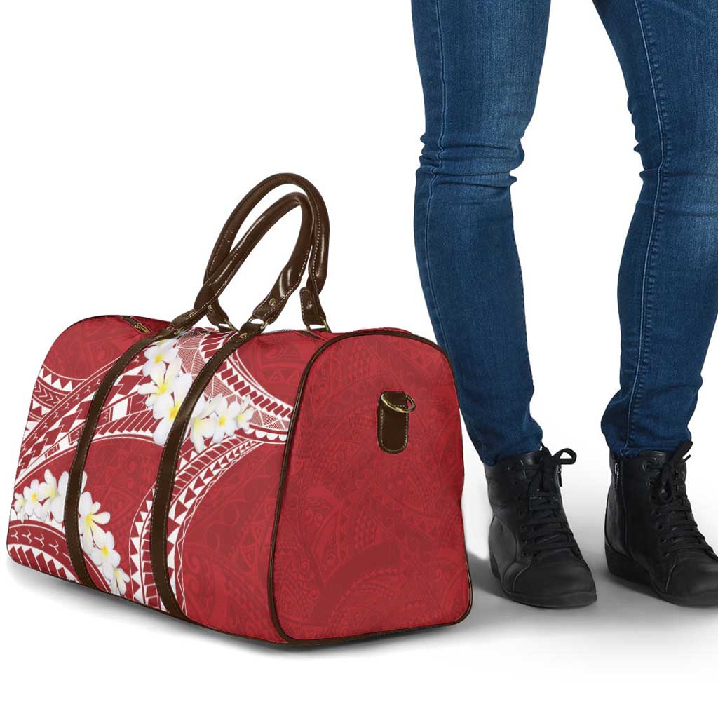 Polynesian Vintage Floral Travel Bag Scarlet Motifs - Polynesian Pride