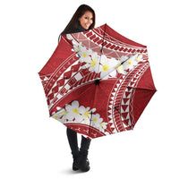 Polynesian Vintage Floral Umbrella Scarlet Motifs - Polynesian Pride