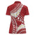 Polynesian Vintage Floral Women Polo Shirt Scarlet Motifs - Polynesian Pride