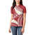 Polynesian Vintage Floral Women Polo Shirt Scarlet Motifs - Polynesian Pride