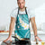 Polynesian Vintage Floral Apron Teal Motifs - Polynesian Pride