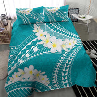 Polynesian Vintage Floral Bedding Set Teal Motifs - Polynesian Pride