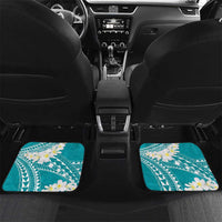 Polynesian Vintage Floral Car Mats Teal Motifs - Polynesian Pride