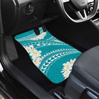 Polynesian Vintage Floral Car Mats Teal Motifs - Polynesian Pride