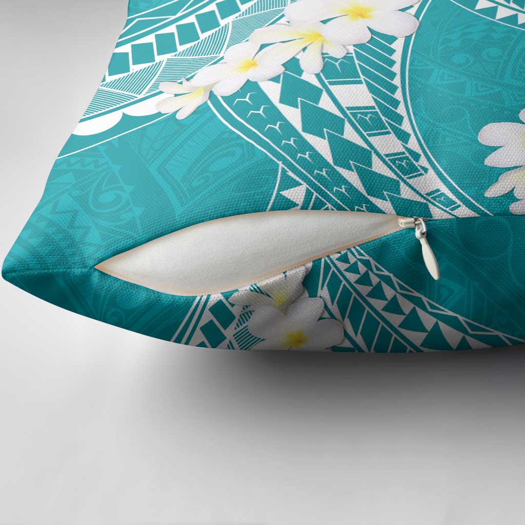 Polynesian Vintage Floral Pillow Cover Teal Motifs LT7 - Polynesian Pride