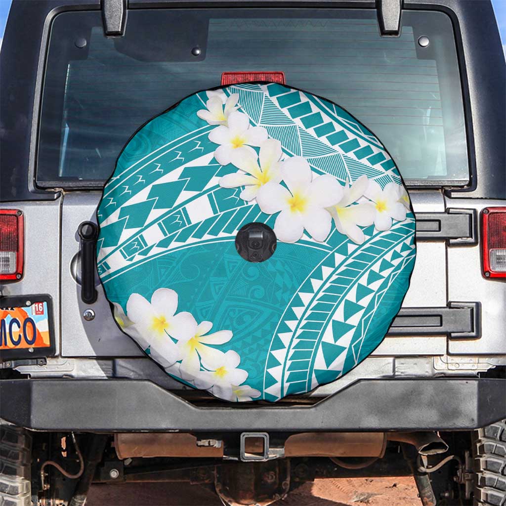 Polynesian Vintage Floral Spare Tire Cover Teal Motifs LT7 Teal - Polynesian Pride