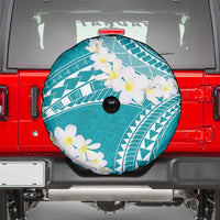 Polynesian Vintage Floral Spare Tire Cover Teal Motifs - Polynesian Pride