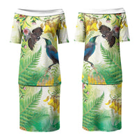 New Zealand Maori Mahuru Family Matching Puletasi and Hawaiian Shirt Tui With Pikawakawa Spring Colors LT7 Mom's Dress Multicolor - Polynesian Pride