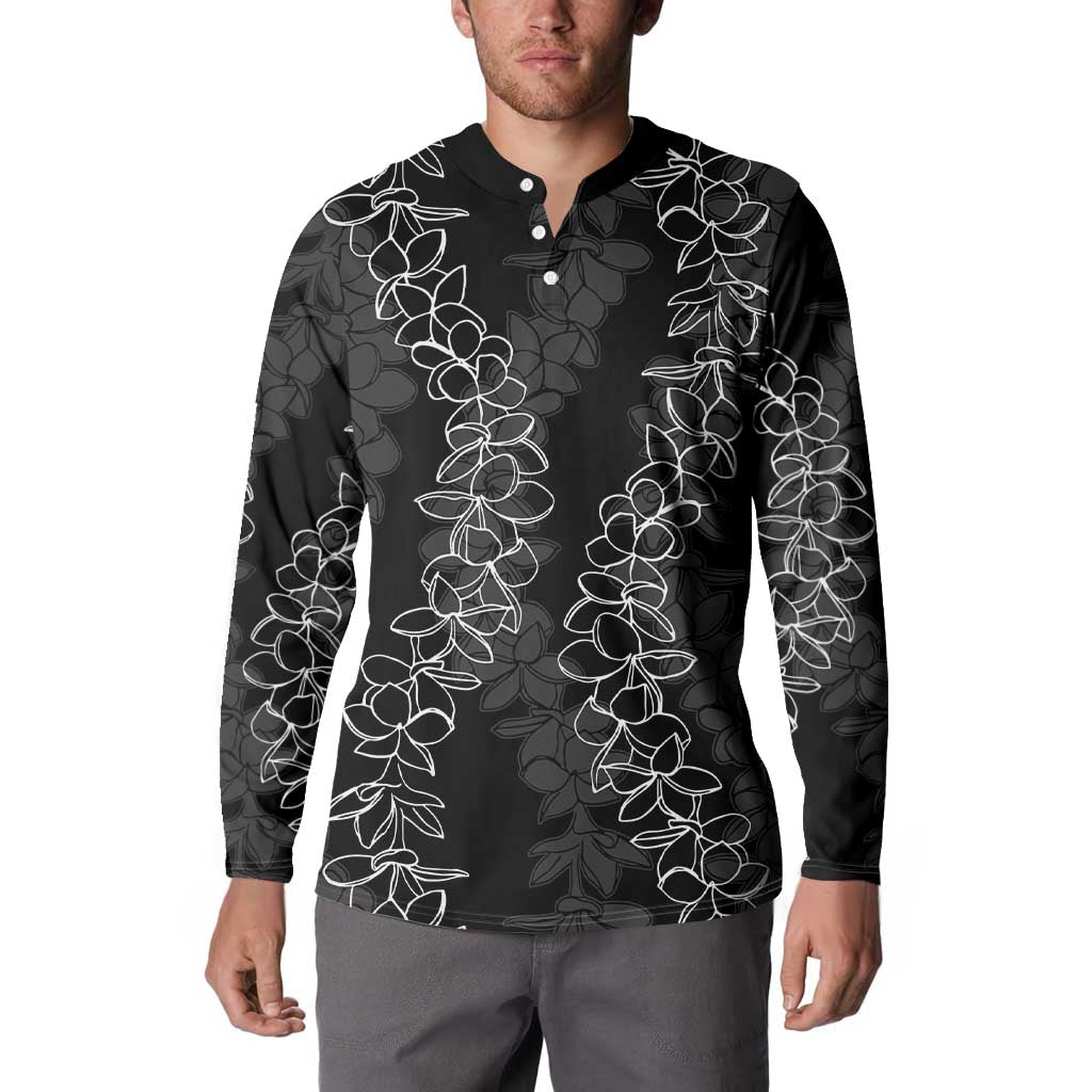 Hawaii Plumeria Lei Button Sweatshirt Aloha Festive Vibe