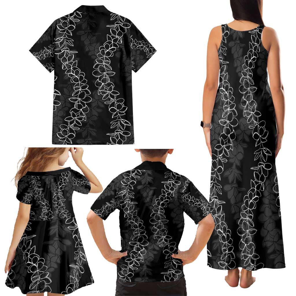 Hawaii Plumeria Lei Family Matching Tank Maxi Dress and Hawaiian Shirt Aloha Festive Vibe