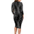 Hawaii Plumeria Lei Long Sleeve Bodycon Dress Aloha Festive Vibe
