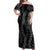 Hawaii Plumeria Lei Off Shoulder Maxi Dress Aloha Festive Vibe