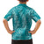 Hawaii Plumeria Lei Family Matching Tank Maxi Dress and Hawaiian Shirt Aloha Festive Vibe - Teal
